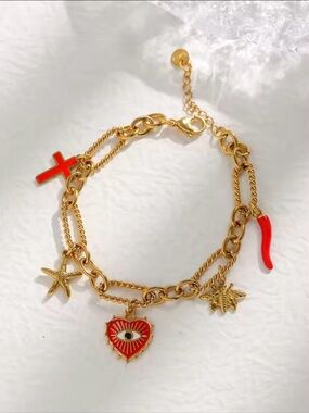 18k Gold-plated Charm Bracelet